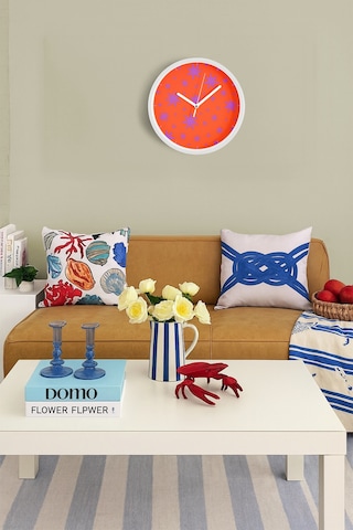Modern Tasarım Duvar Saati - 30cm - Önü Camlı Beyaz Kasa - Sessiz Mekanizma-jh0621 Beyaz