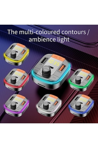 Novahub Bluetooth Fm Verici Araba Mp3 Çalar - Usb/pd Şarj, Ellersiz Arama, Tf/usb Okuyucu, Voltmetre Desteği