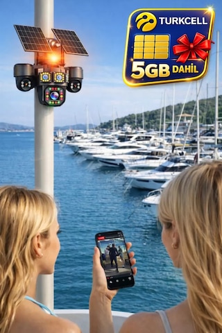 Esvision 7021 4 Kameralı 4g Çift Solar Panel 16x Zoom Dual Batarya Hieasy Aov Sürekli Kayıt Gece Görüş Çift Yönlü Ses Turkcell Sim Kart