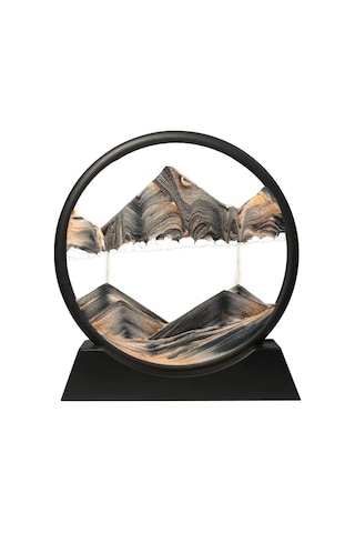Hareketli Kum Sanatı Resim Sandscapes Yuvarlak Cam 3d Derin Deniz Kumu