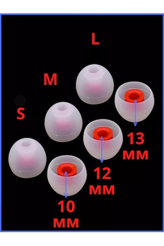 Discount Store Kulaklıklar İçin Evrensel Kulak Yastıkları 3 Çift S, M, L 241878483 Kırmızı