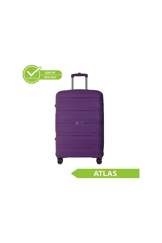 Vegmann Polipropilen Pp Atlas Violet Orta Boy Valiz Violet Mor