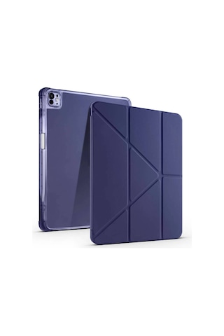 Apple Uyumlu iPad Air 13 İnç M3/m2 2025/2024 Katlanabilir Standlı Tablet Kılıf Kapaklı Kılıf
