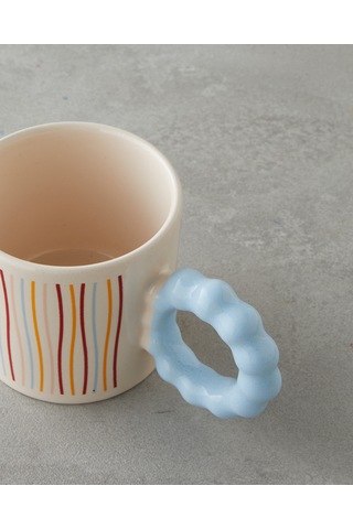English Home Stripe Flow Seramik Kupa 260 Ml Renkli Çok Renkli