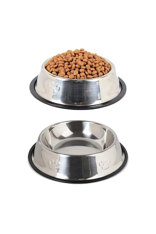 Fethiye Toptan Metal Kedi Ve Köpek Mama Ve Su Kabı Paslanmaz Çelik Kaymaz Tabanlı