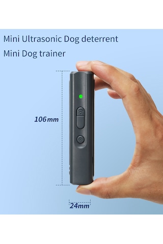 Hallow Ultrasonik Köpek Kovucu Usb Şarj Edilebilir Köpek Sürücü Gri