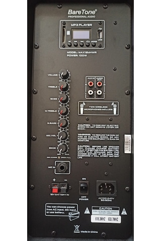 Baretone Max-12mhwr Taşınabilir Hoparlör,2 Xkablosuz Mikrofon,mp3