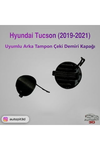 Hyundai Tucson Facelift 2019-2021 Uyumlu Arka Tampon Çeki Demiri Kapağı