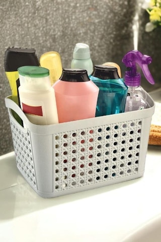 Çok Amaçlı Sepet Dolap Içi Düzenleyici Organizer 6,6 Litre Buz Gri