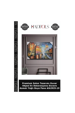 Premium Salon Tasarımı Duvar Objesi Ev Dekorasyonu Duvara Asmalı Yağlı Boya Pano Alk2925-19