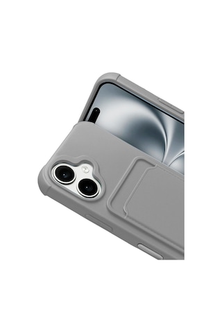 Newface - 537 - Apple iPhone Uyumlu 17 Kelvin Kartvizitli Silikon - Ece-umay - - Gri