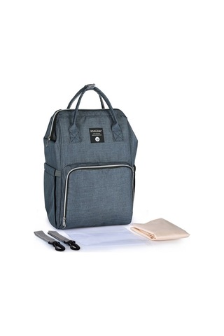 Novahub Moveevo Su Geçirmez Bebek Bezi Sırt Çantası - 6 Cep, Taşınabilir, Lacivert Mavi