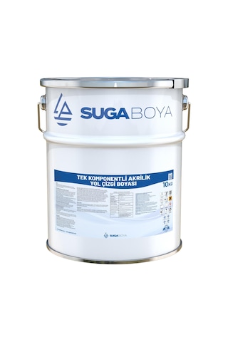 Suga Tek Komponentli Akrilik Yol Çizgi Boyası 10 Kg