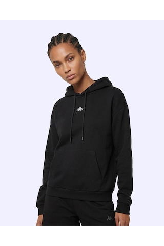 Kappa Mila Kadın Siyah Regular Hoodie