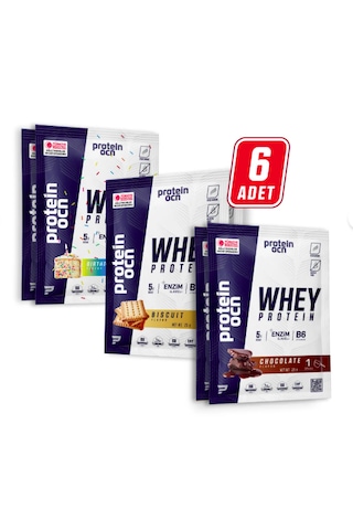 Proteinocean WHEY PROTEİN - Karma Kutu - 6 Tek Kullanımlık Saşe