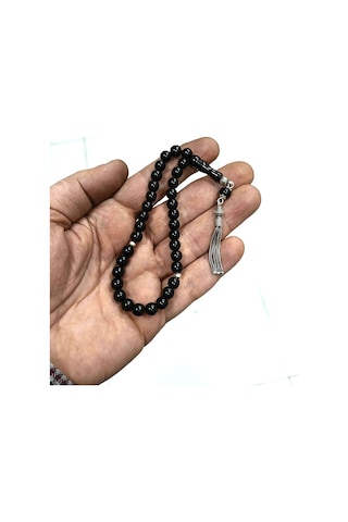 Gümüş Püsküllü Mini Gürcistan Oltu Tesbih 7 Mm