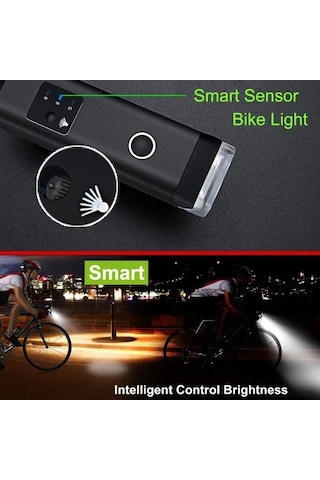 Forte Gt 6135 Bisiklet Feneri Usb Şarjlı Far 6 Modlu Bisiklet Ön Işık Siyah Siyah