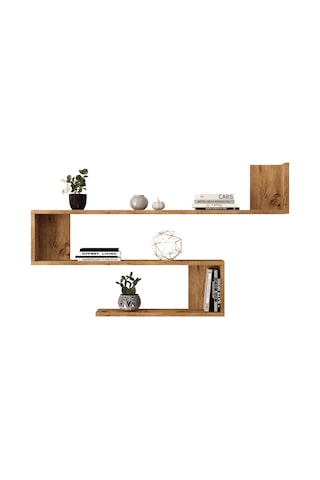 Yurudesign Shelf R10 Modern Duvar Rafı Kitaplık Atlantik Çam