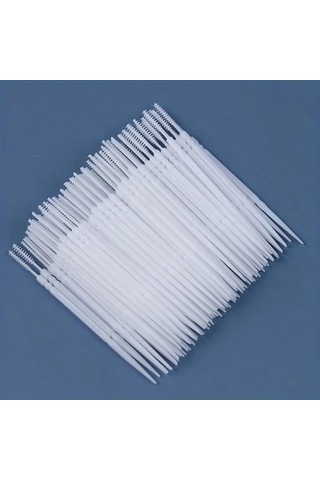 Willowhaven 200 Adet Beyaz Çift Başlı İnterdental Fırça - Diş Arası Temizliği, Pp Malzeme