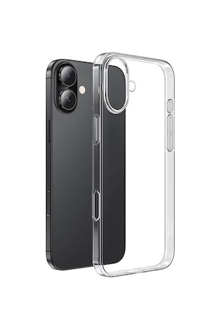 Zore Apple Uyumlu iPhone 16 Plus Kılıf Msra Süper Silikon Kapak-şeffaf Şeffaf