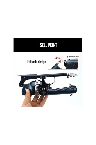 Shineyee 1.31m Çift Kollü Deniz Atma Kamışı - Geliştirilmiş Katlanabilir, Portatif Kısa Bölüm Tek Parça Olta Kamışı Çift Sap