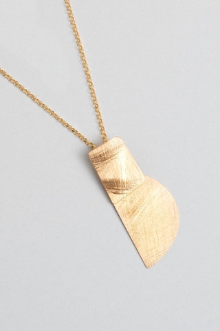 Antik Miras 18 Ayar Sarı Altın Kaplama 45 Cm Gümüş Tasarım Kolye