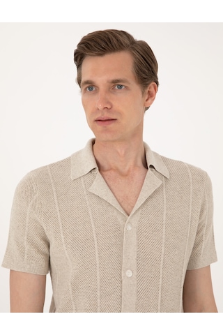 Pierre Cardin Erkek Bej Hırka Triko 50305993-vr011 Bej
