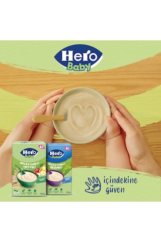 Hero Baby Sütlü 8 Tahıllı Rezeneli 200g X6