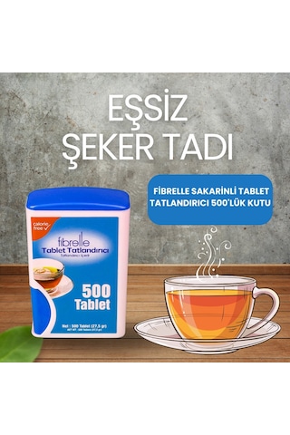 Fibrelle Sakarinli Tablet Tatlandırıcı 3 x 500'lü