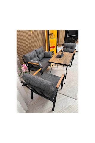 Houseart Balkon ,bahçe , Teras , Cafe ,salon , Metal Kanepe , Metal Kanepe Koltuk ,oturma Takımı 2-1-1 Masalı Takım Gri Houseart Balkon ,bahçe , Teras , Cafe ,salon , Metal Kanepe , Metal Kanepe Koltuk ,oturma Takımı 2-1-1 Masalı Takım Gri