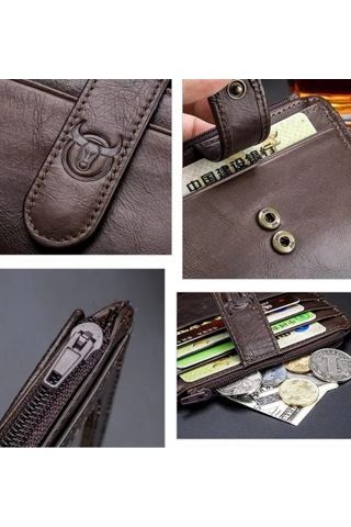 Erkek Hakiki Deri Kartlık - Siyah