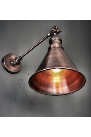 Mylights Retro Bakır Eskitme Mafsalı Aplik Rustik Aplik Okuma Lamabası Bakır