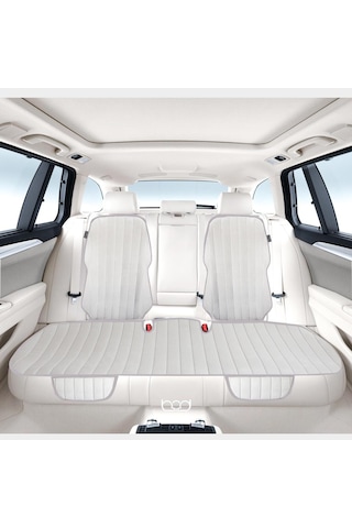 Bod Vodina Serisi Tay Tüyü Cepli Oto Koltuk Minder Seti Koltuk Koruma Kılıfı Ön Arka Set Gri