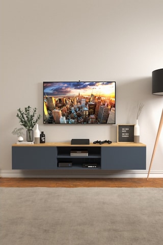 B3 Concept Nort Serisi Anrasit Safir Meşe 2 Kapaklı Duvar Tipi Tv
