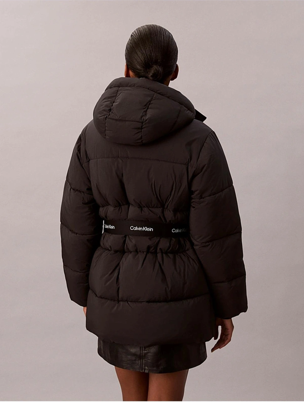 Calvin Klein Kadın Marka Logolu Bel Kemerli Çift Fermuar Cepli Siyah Mont Lv047d507g Ub1-10919 Siyah