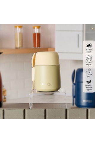 Evidea Kitchen Yemek Termosu - Bej - 500 Ml Bej