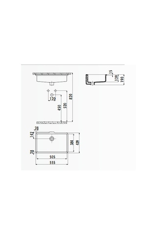 Creavit Tp738 38 x 51 CM Tezgahaltı Hilton Lavabo