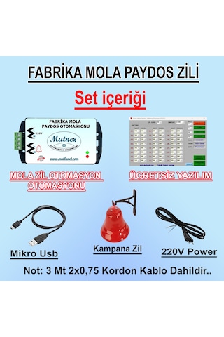 Mutnex Fabrika Mola Paydos Zil Otomasyonu
