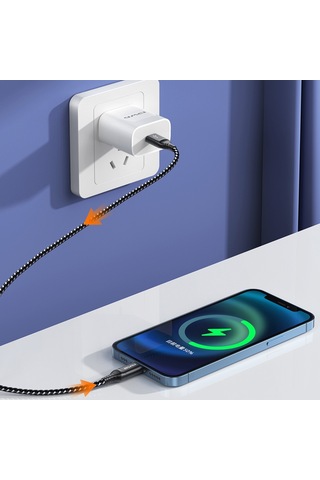 Awei Cl-126 1.2m 4 İn 1 Usb Usb-c / Tip-c 8pin Veri Hızlı Şarj Kablosu Siyah