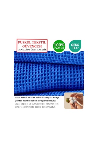 Püskül Lüks Waffle Plaj Havlusu Peştemal, 100% Pamuk Yumuşak Süper Emici İnce Hafif Kompakt Waffle Dokuma Plaj Ha 0 - 1 Yaş
