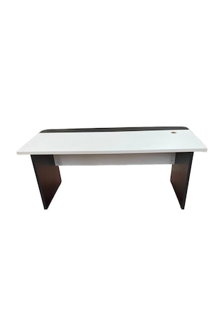 Adel Modern Ahşap Ve Antrasit Çalışma Masası - Beyaz/antrasit - 160x80x75 Cm