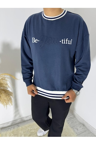 Highlander Be-you-tiful Nakışlı Selanık Kumaş Sweatshirt Beyaz