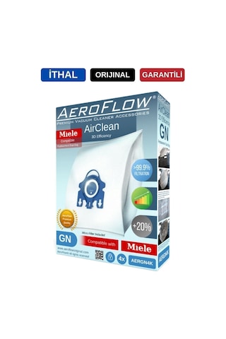 Miele Uyumlu Hyclean 3D Gn 4'Lü Toz Torbası - 9682413926781