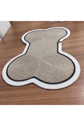 Köpek Evcil Hayvan Mama Paspası / Hasır Kedi Köpek Kemik Şekli Ma