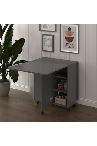 %100 MDFLAM Katlanır Mutfak Yemek Çalışma Masası Asra Trend KM-28 Anstrasit