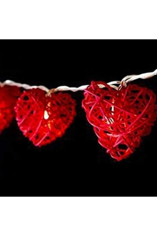 3m Sevgililer Günü 20 Led Kırmızı Kalp Şekli Işık Zinciri Işık Dekorasyonu Pille Çalışan Kalp Şekli Işık Ev Sevgililer Düğün Partisi Yıl Dönümü İçin Kırmızı