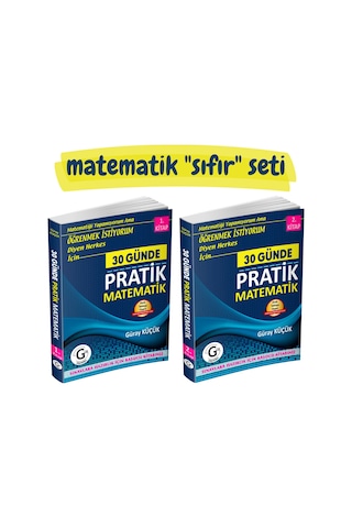 30 Günde Sıfırdan Matematik Seti - 2 Kitap