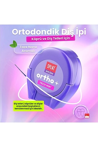Splat Diş Telleri Için Özel Smilex Ortho+ Nane Aromalı Diş Ipi
