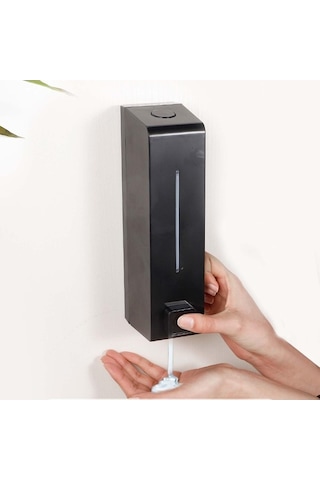 Didadodo Suntek 600ml Sabunluk Duvara Monte Banyo Duş Şampuanı Otel Siyahı Versiyon, Şık Ve Pratik 11.8x5cm Çift Kişilik