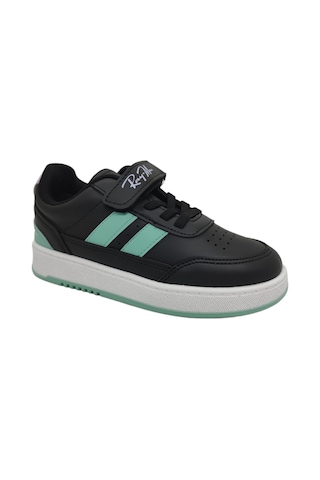 Raymax 0046 Filet Cırtlı Numara 35 Çocuk Sneaker Ayakkabı Siyah - Su Yeşili